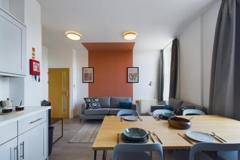 A spacious and inviting large modern living roo...