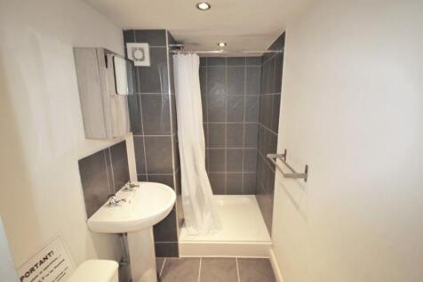 Modern bathroom with a spacious shower area, cl...