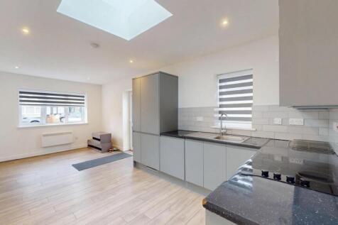 Bright modern open-plan kitchen and living area...