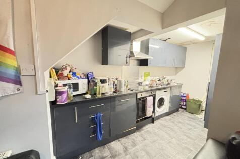 A modern kitchen with ample counter space and m...