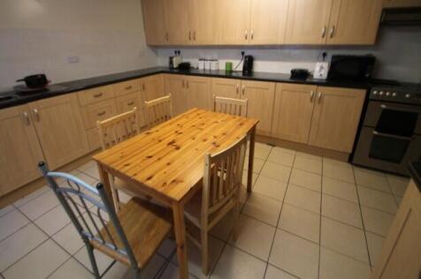Modern galley-style kitchen with light wood cab...