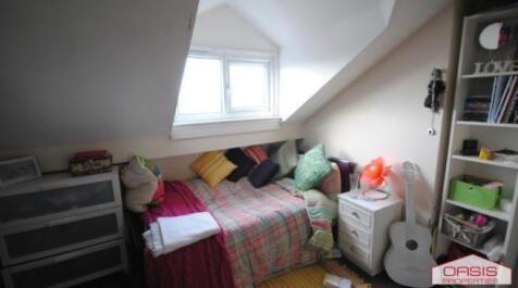 Cosy attic-style single bedroom with a pitched ...