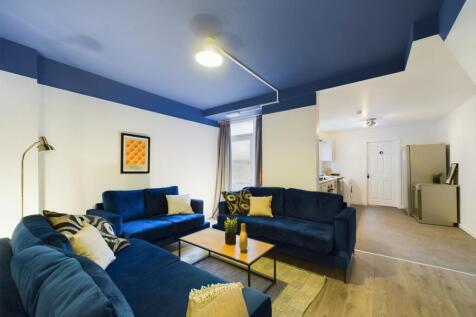 A spacious and stylish modern living room, perf...