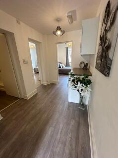 A stylish and welcoming hallway featuring moder...