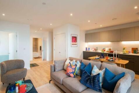 A spacious and stylish modern living room, perf...