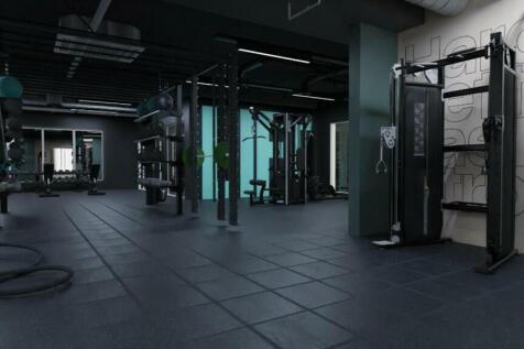 A spacious and modern gym with well-maintained ...
