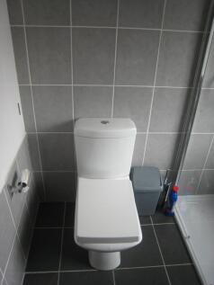 A modern and clean single toilet featuring slee...