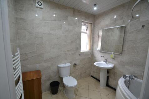 Bright and clean bathroom with modern fittings,...