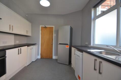 Bright and modern student kitchen with ample st...