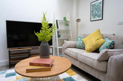 A stylish and inviting large modern living room...