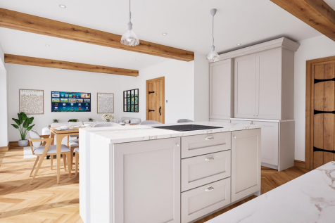 CGI Open Plan Living Dining Kitchen