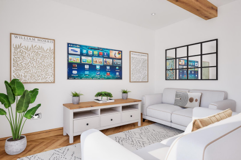 CGI Open Plan Living Dining Kitchen