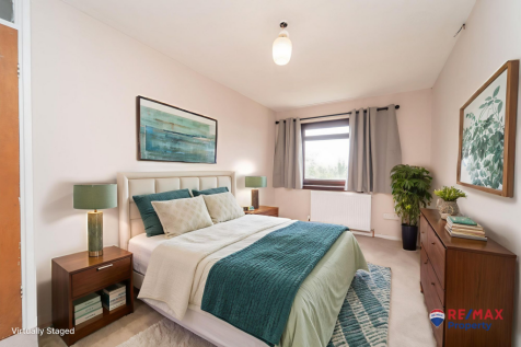 Virtually Staged Primary Bedroom
