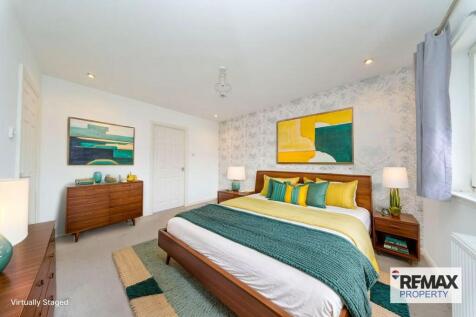 Virtually Staged Primary Bedroom