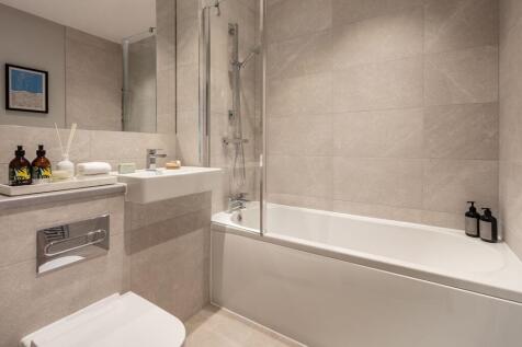 Take a long luxurious bathe or a quick shower in the easy to clean bathroom
