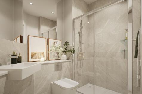 En suite finished in the light palette