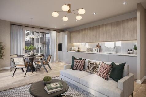 Open plan kitchen, living, dining