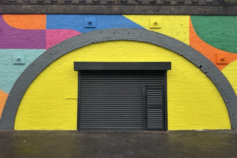 The front of an arch.