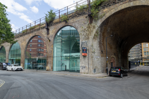 The front of an arch.