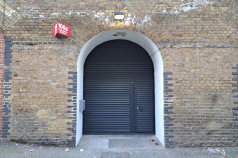 The front of an arch.