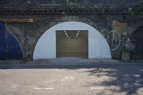 The front of an arch.