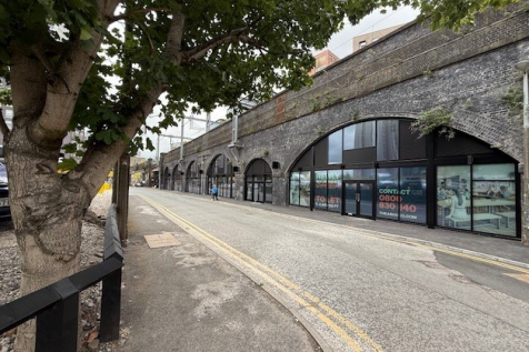 The front of an arch.