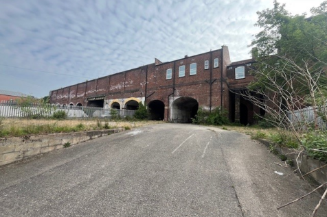 The front of an arch.