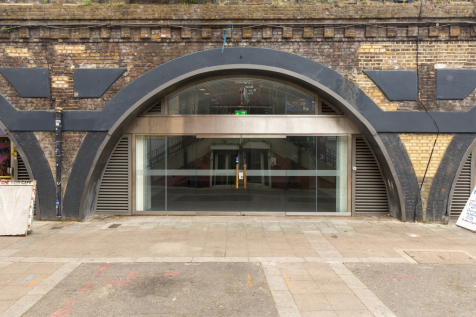 The front of an arch.