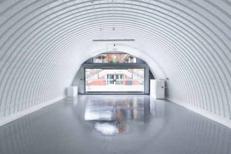 An empty arch with lining