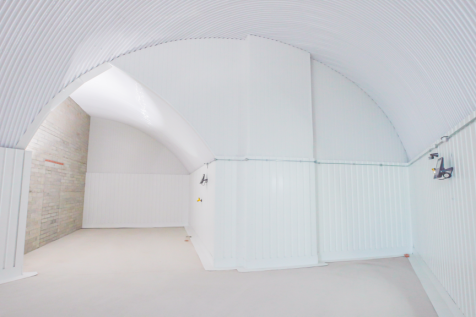 An empty arch with lining