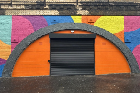 The front of an arch.