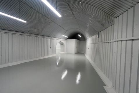 The front of an arch.