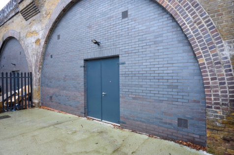 The front of an arch.