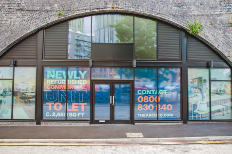 The front of an arch.