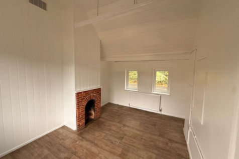 The front of an arch.