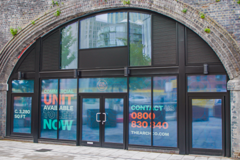 The front of an arch.