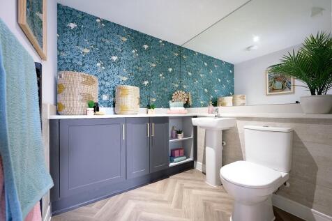 Combined downstairs toilet and laundry room