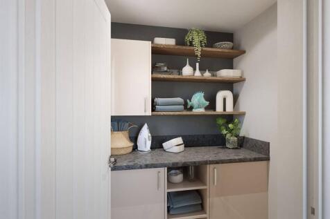 Practical utility area to keep laundry out of sight