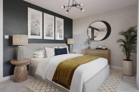 Spacious double bedroom with plenty of storage options