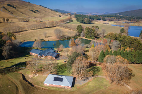 Stables in the foreground