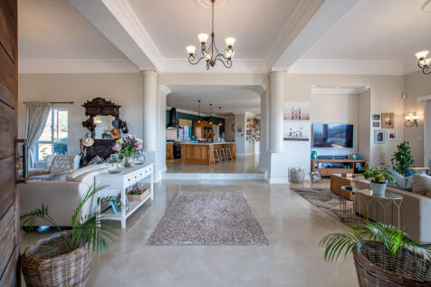 Open plan double volume living space