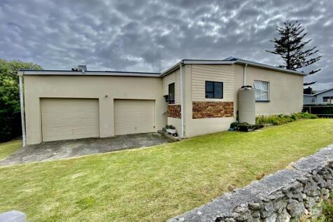 Side view of house with garage