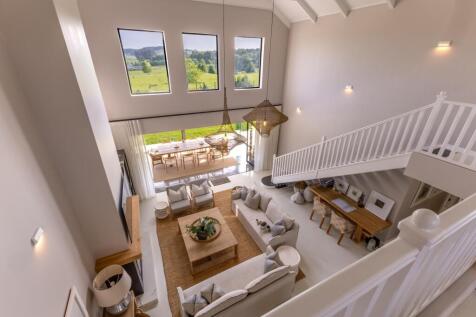 Looking down on the living spaces