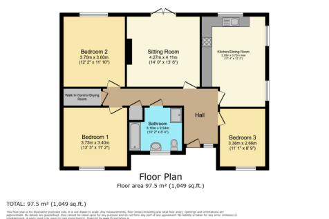 Modern Detached 3 Bedroom Bungalow