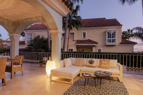 Terrace at night