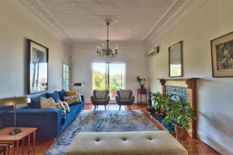 Living room with fireplace