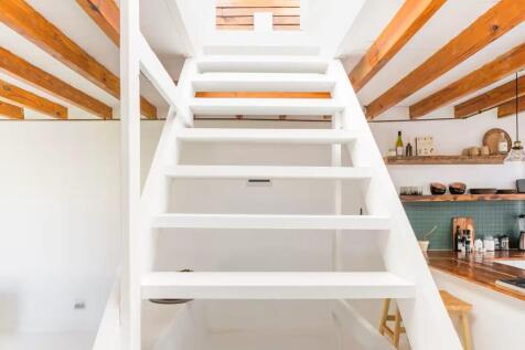 Stairs to rooftop terrace