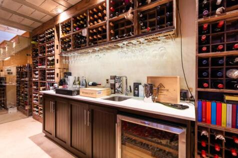 Tasting and mixing bar of wine cellar