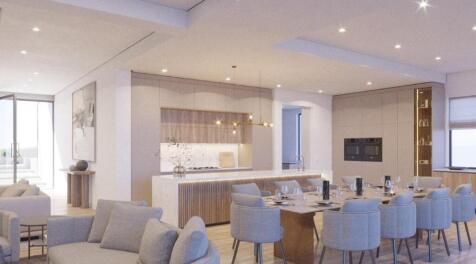 Render of Open Play Kitchen with Scullery behind