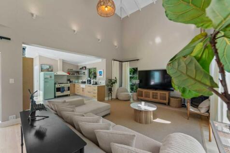 Living room and open-plan kitchen